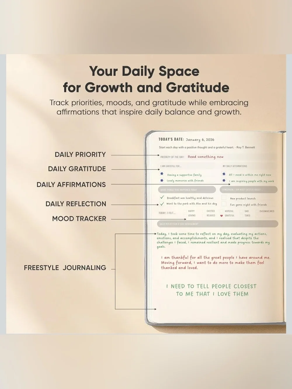 Best Daily Journal for Mindfulness & Productivity Store V. Leather 6 Mts Planner